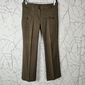 Fabrizio Gianni Olive Khaki Cotton Stretch Twill Retro Pocket Trousers